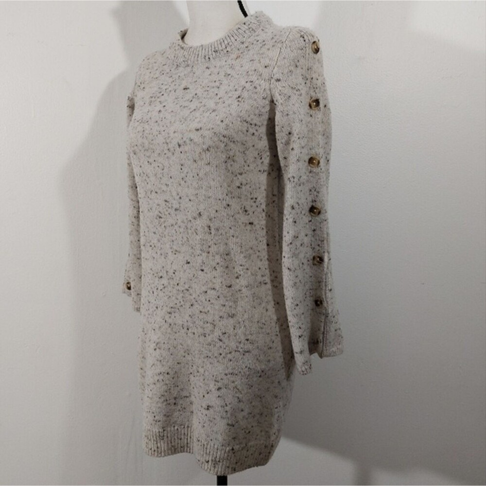 Madewell Donegal Bell Style Button-Sleeve Wool Blend Sweater-Dress Size XS - Picture 3 of 8